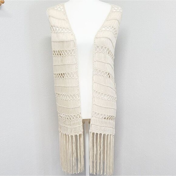 NWT‎ Beach Crochet Fringe Cover Up M/L - Picture 1 of 10